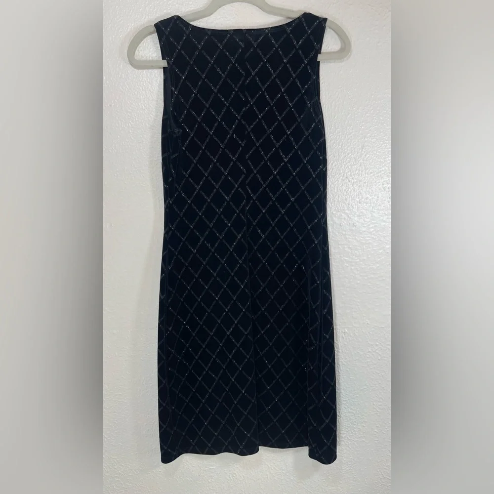 Vintage CDC Sparkly Glitter Black Sleeveless Mini Dress Women’s 6 Date Night - Picture 7 of 10